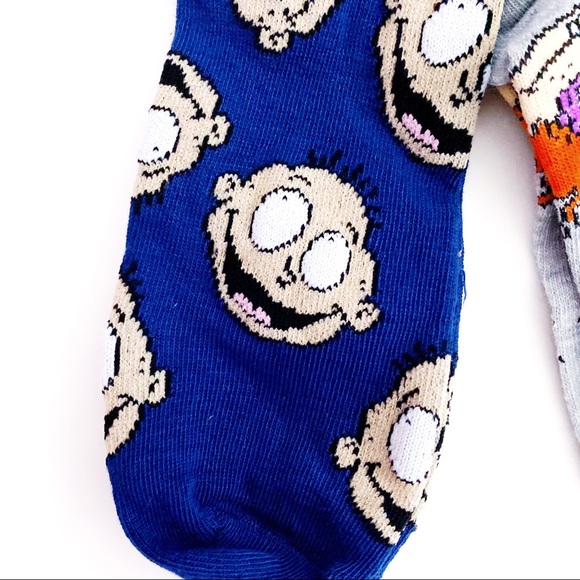 Rugrats Nickelodeon Crew Socks Tommy Chuckie Reptar Mens Womens 90s Retro Gift - Picture 3 of 6